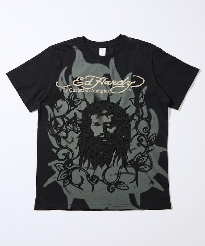 BLK RHINESTONE-ED HARDY SS TEE 短袖T恤