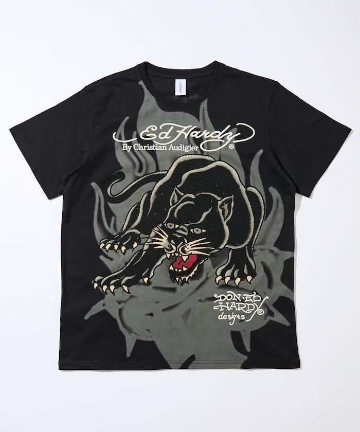 BLK RHINESTONE-ED HARDY SS TEE 短袖T恤