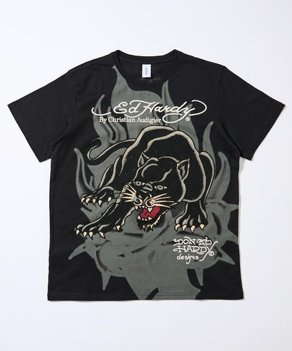 BLK RHINESTONE-ED HARDY SS TEE 短袖T恤