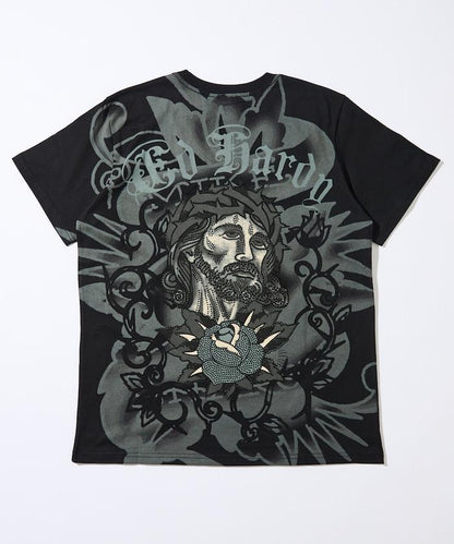 BLK RHINESTONE-ED HARDY SS TEE 短袖T恤