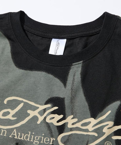 BLK RHINESTONE-ED HARDY SS TEE 短袖T恤