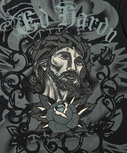 BLK RHINESTONE-ED HARDY SS TEE 短袖T恤