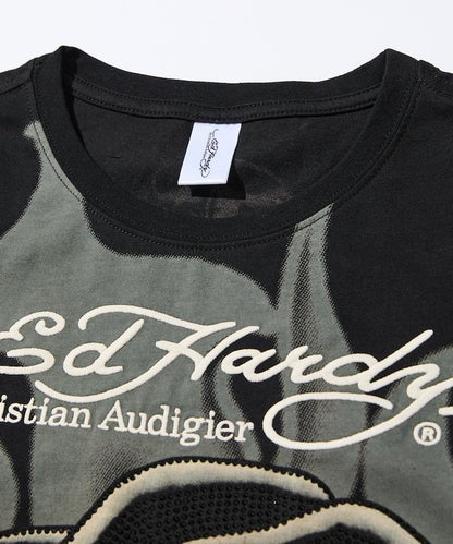 BLK RHINESTONE-ED HARDY SS TEE 短袖T恤