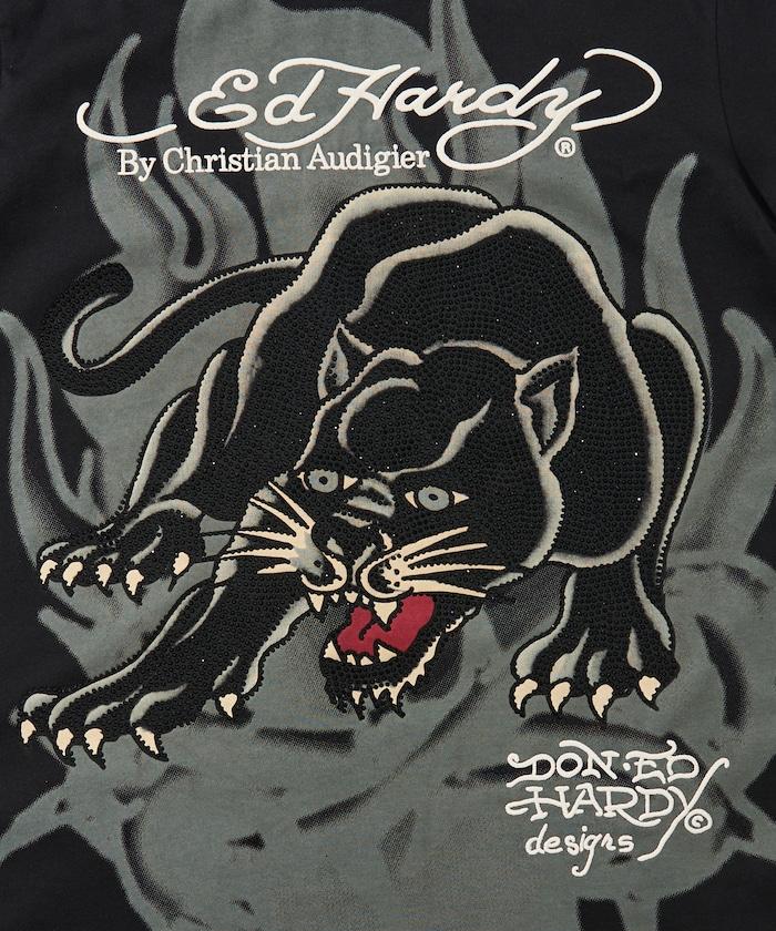 BLK RHINESTONE-ED HARDY SS TEE 短袖T恤