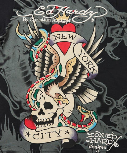 DAMAGE-ED HARDY SS TEE 短袖T恤