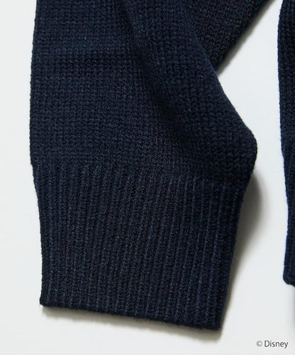 《迪士尼》 / 《迪士尼》 / 米老鼠寬鬆版型提花圓領針織衫 / MICKY FACE