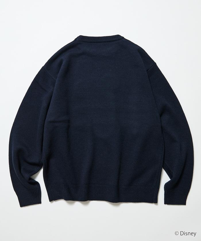 《迪士尼》 / 《迪士尼》 / 米老鼠寬鬆版型提花圓領針織衫 / MICKY FACE