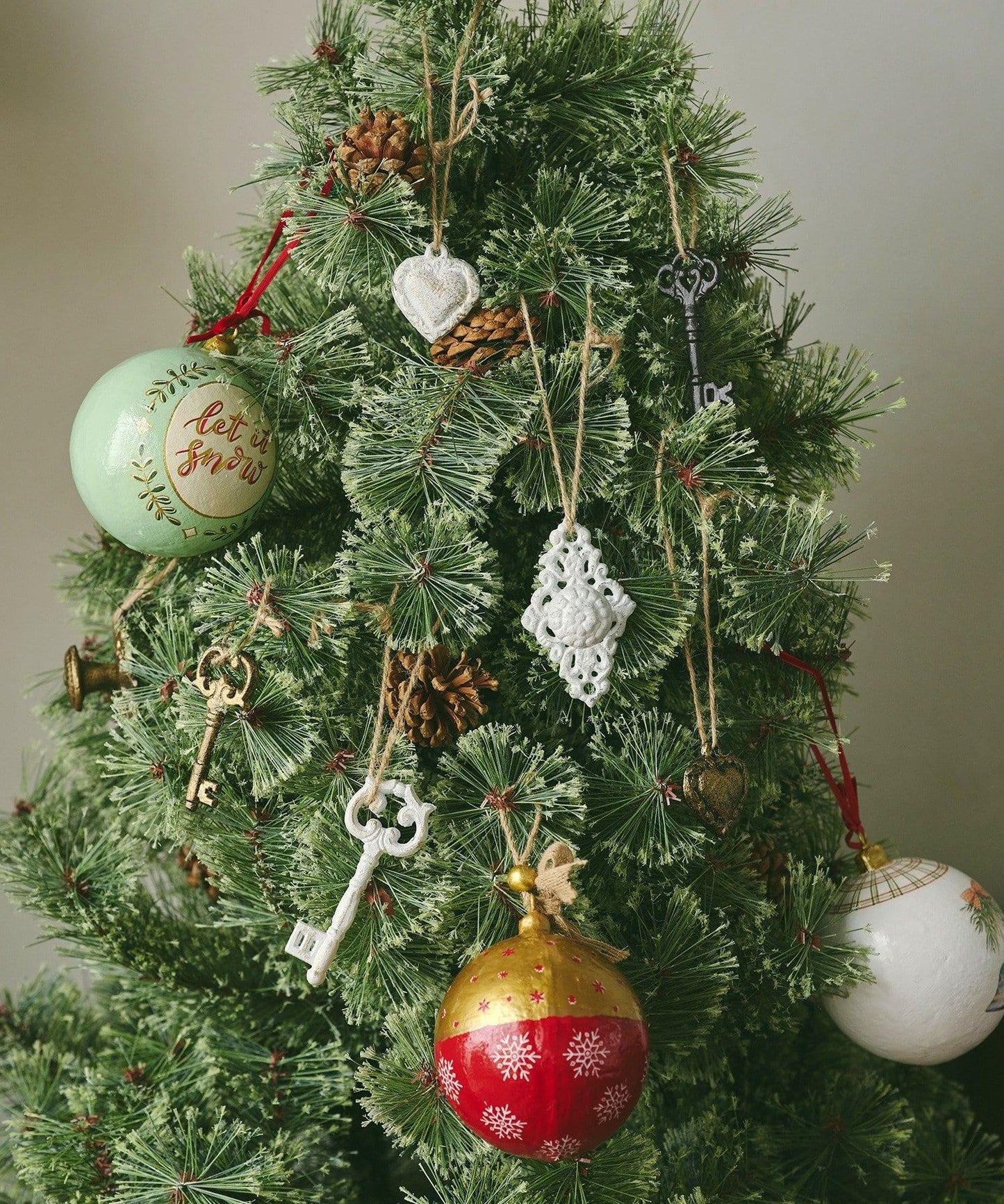 植物風格球形裝飾/聖誕集市