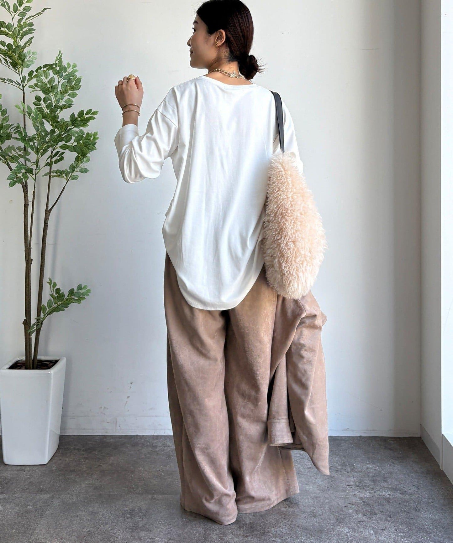 保暖寬鬆長袖T恤