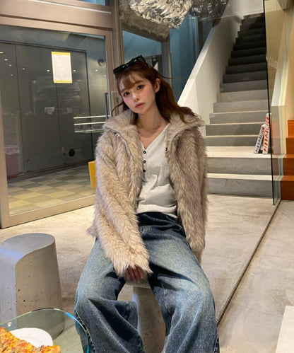 雙拉鍊毛絨外套 / 輕量外套