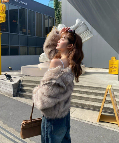 雙拉鍊毛絨外套 / 輕量外套