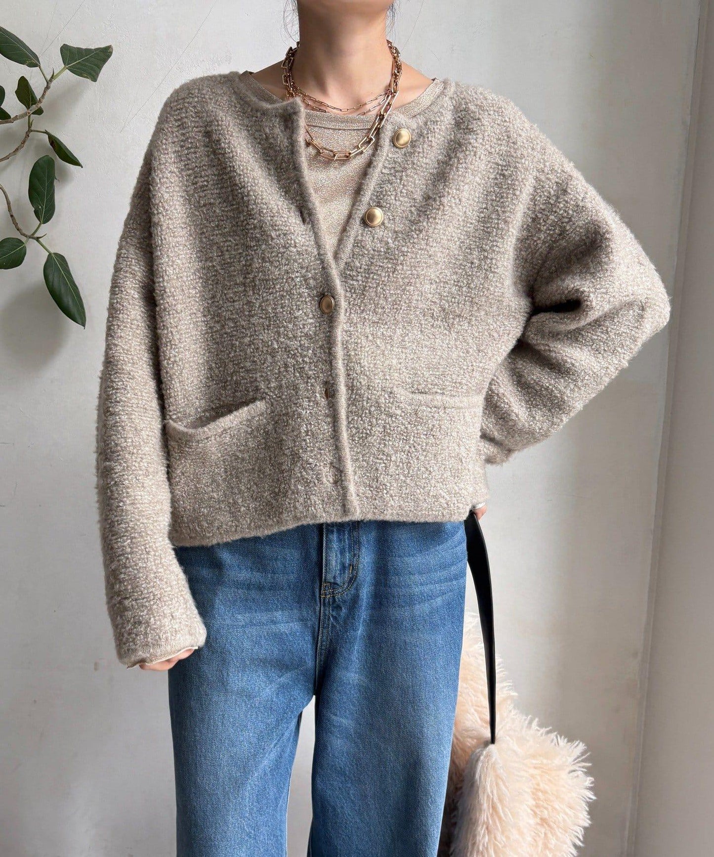 圈圈紗針織夾克