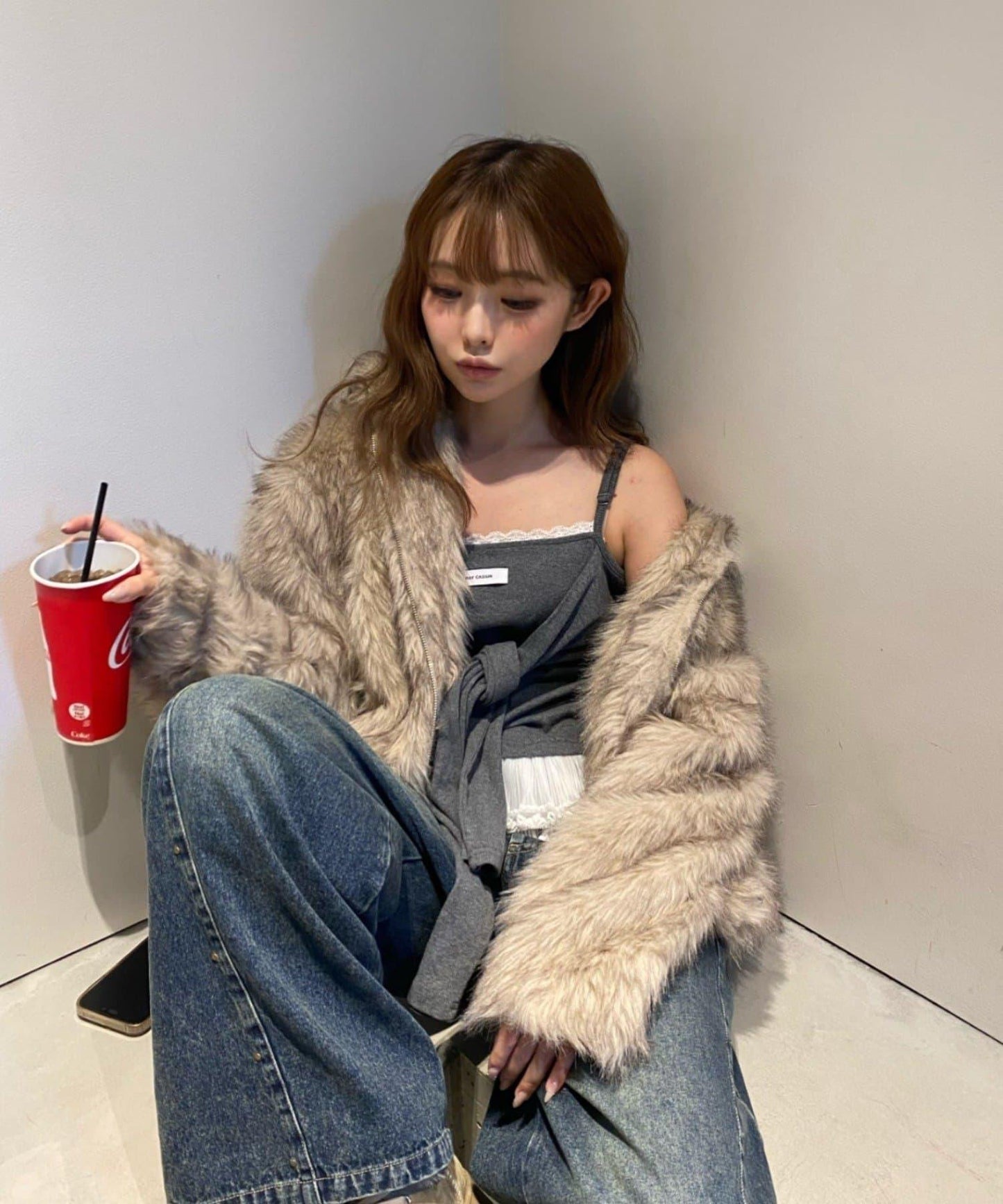 雙拉鍊毛絨外套 / 輕量外套