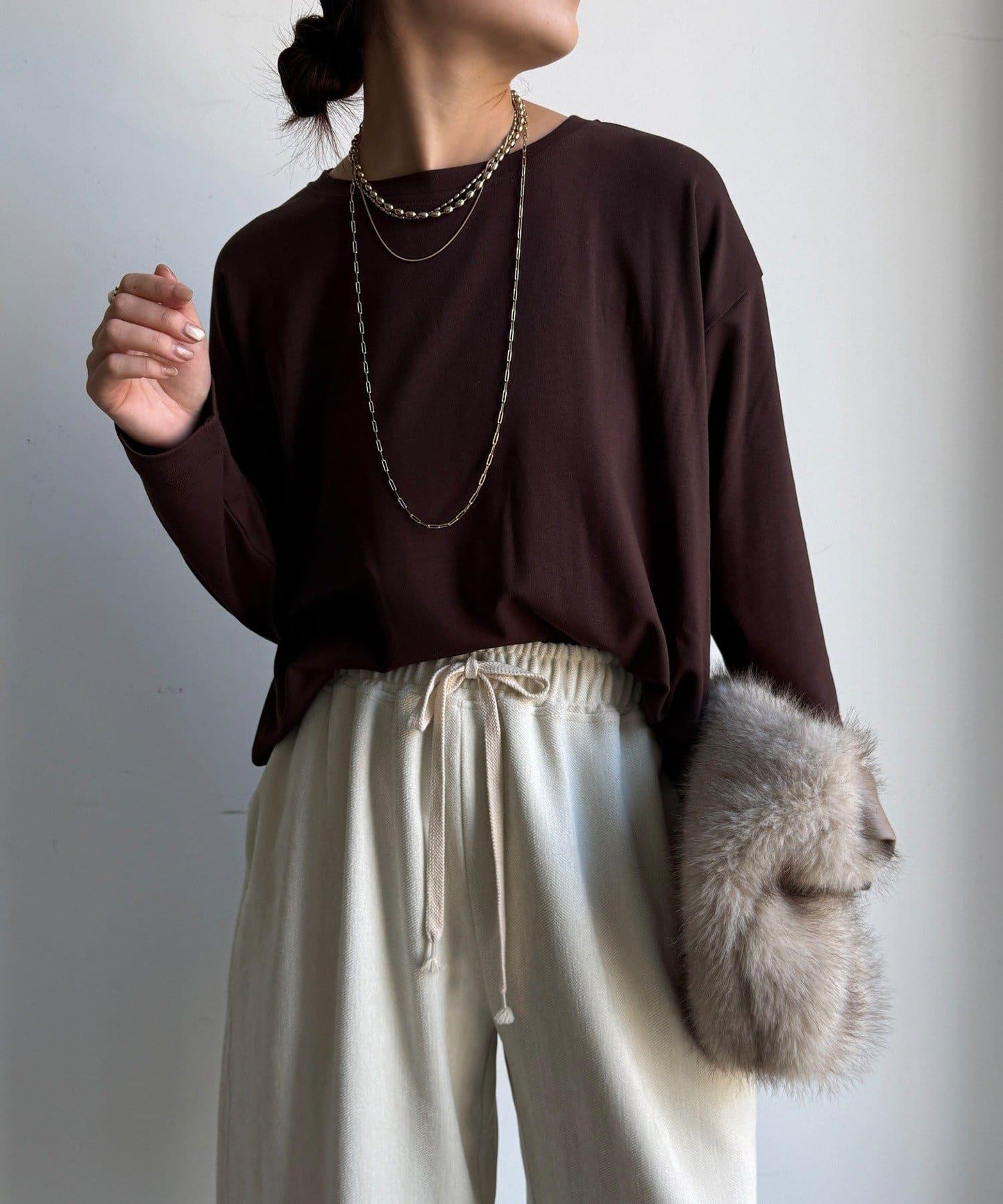 保暖寬鬆長袖T恤