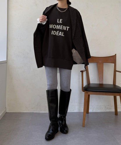 加絨針織打底褲