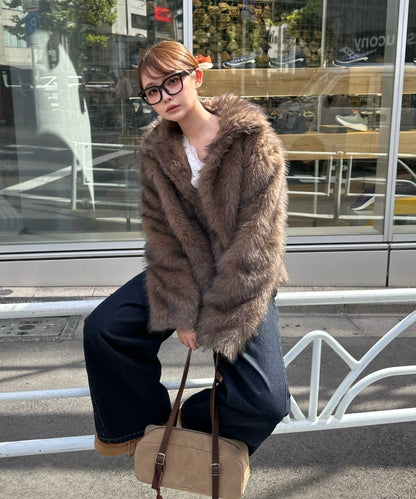 雙拉鍊毛絨外套 / 輕量外套