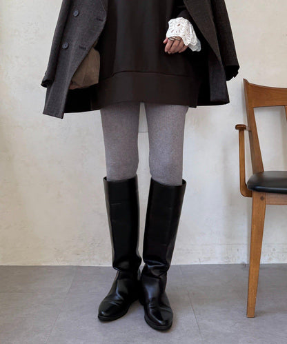 加絨針織打底褲