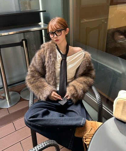 雙拉鍊毛絨外套 / 輕量外套