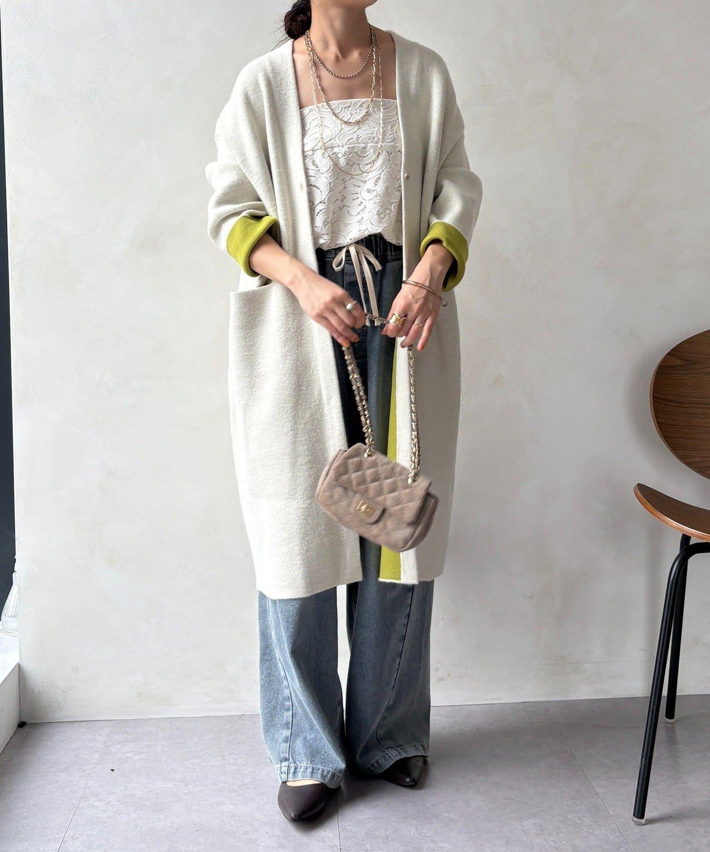 雙面針織長款開衫