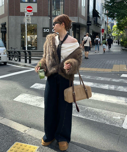 雙拉鍊毛絨外套 / 輕量外套