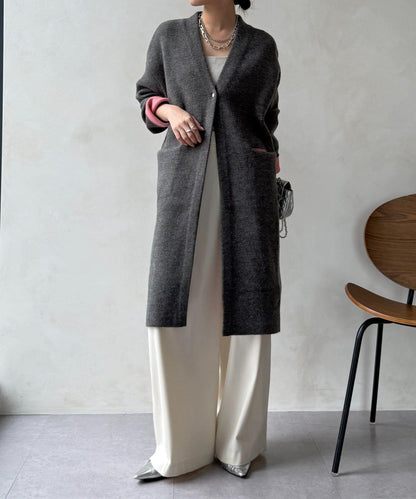 雙面針織長款開衫