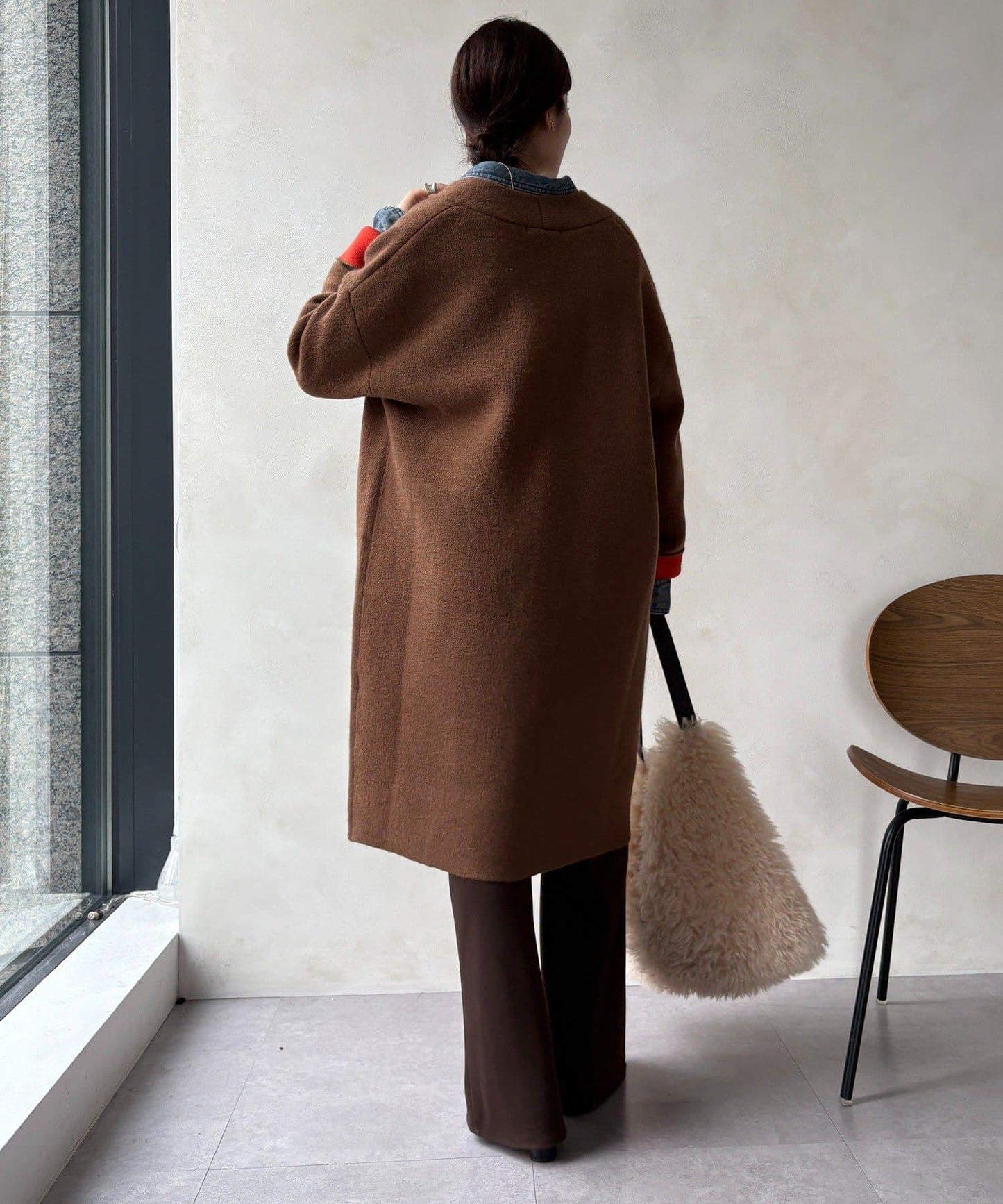 雙面針織長款開衫