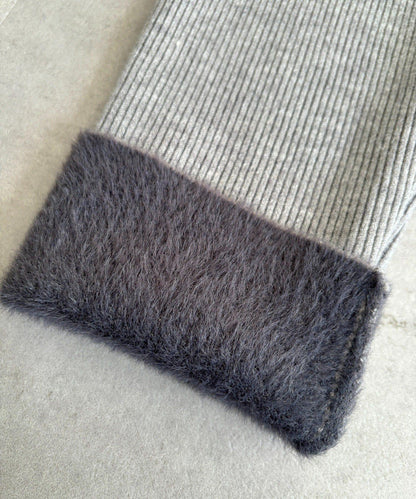 加絨針織打底褲