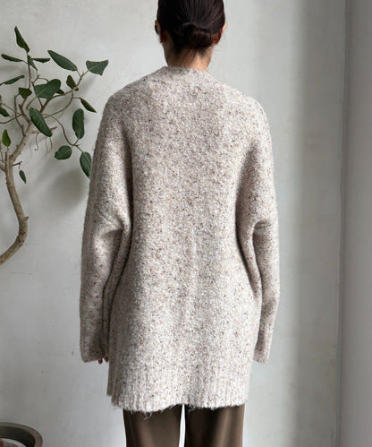 【DouDou】ウォッシャブルカラーネップカーディガン