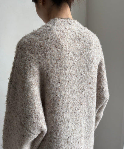 【DouDou】ウォッシャブルカラーネップカーディガン