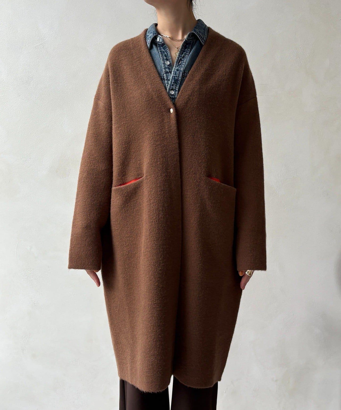 雙面針織長款開衫