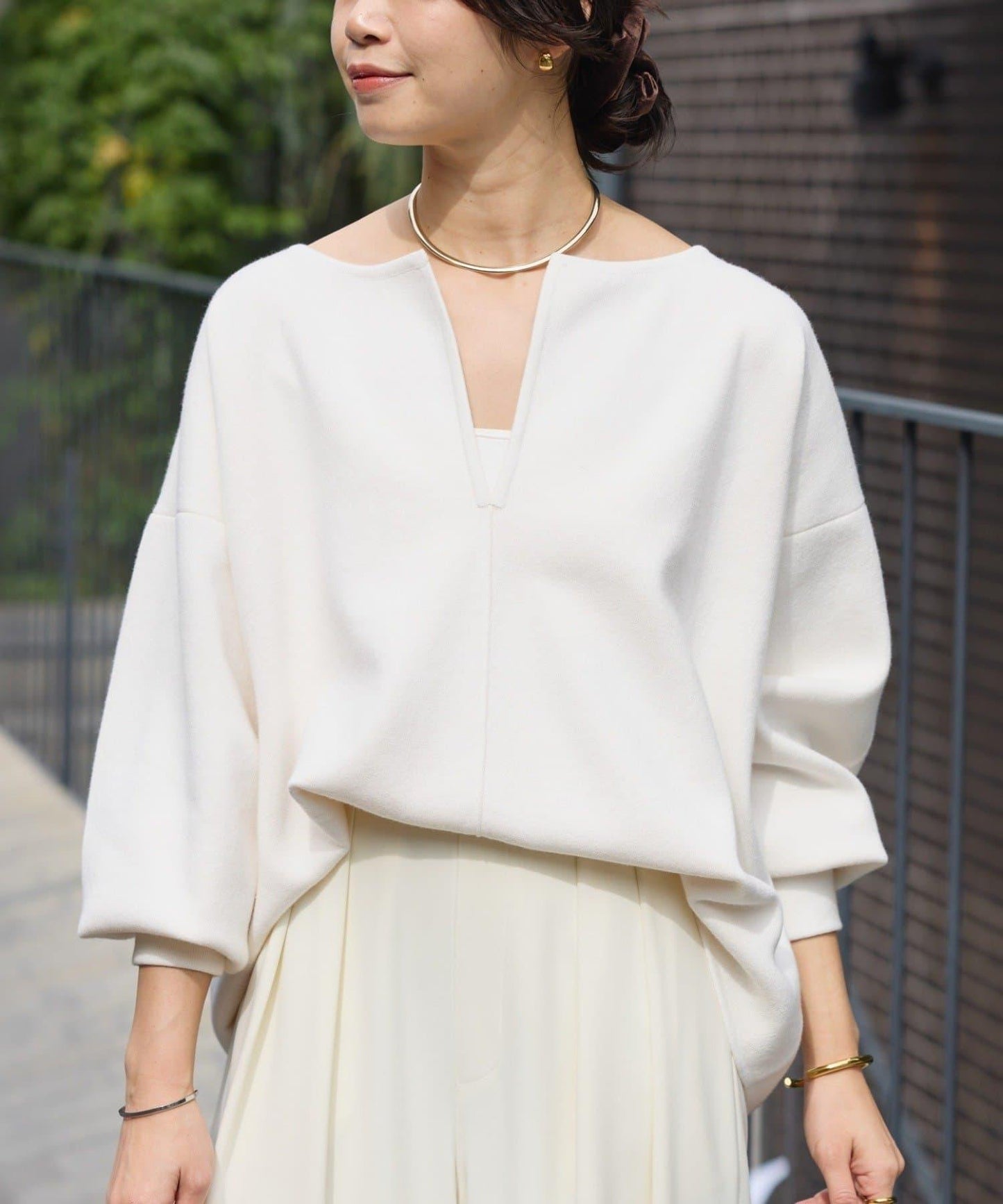 【輕盈感◎】鑰匙領口墊肩針織衫/預計12月中旬發貨