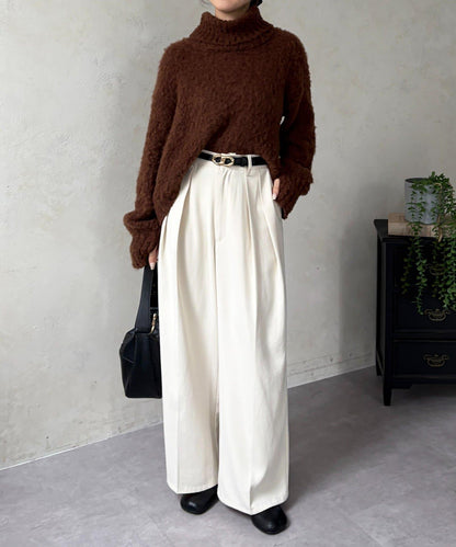 圈圈紗高領針織衫