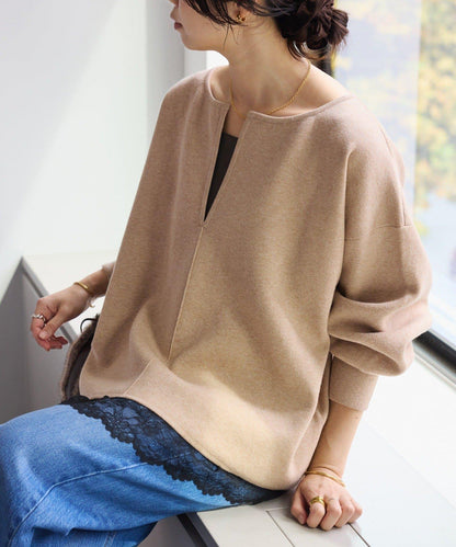 【輕盈感◎】鑰匙領口墊肩針織衫/預計12月中旬發貨