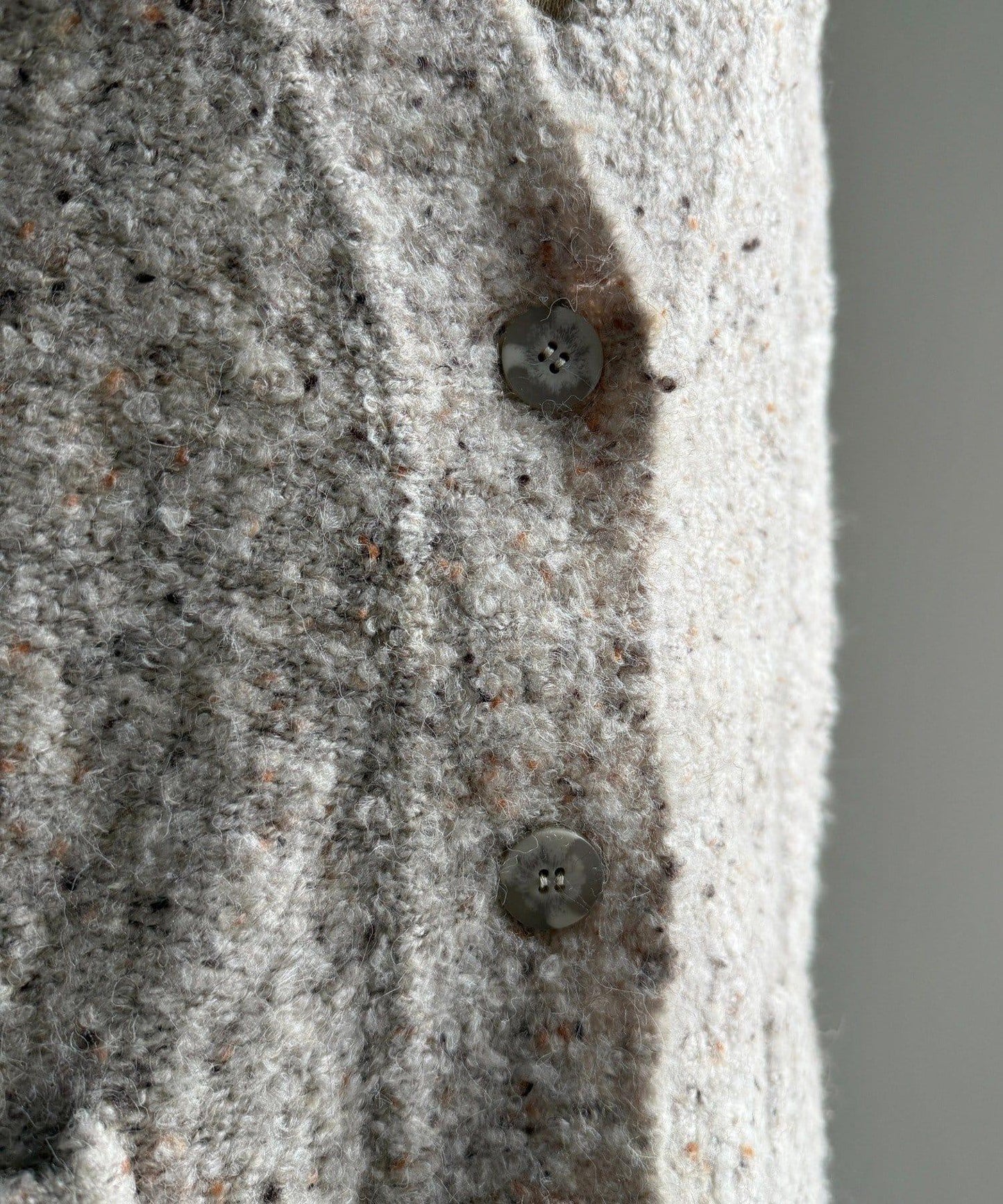 【DouDou】ウォッシャブルカラーネップカーディガン