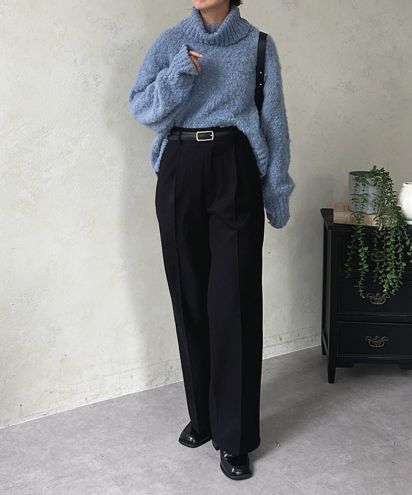 圈圈紗高領針織衫