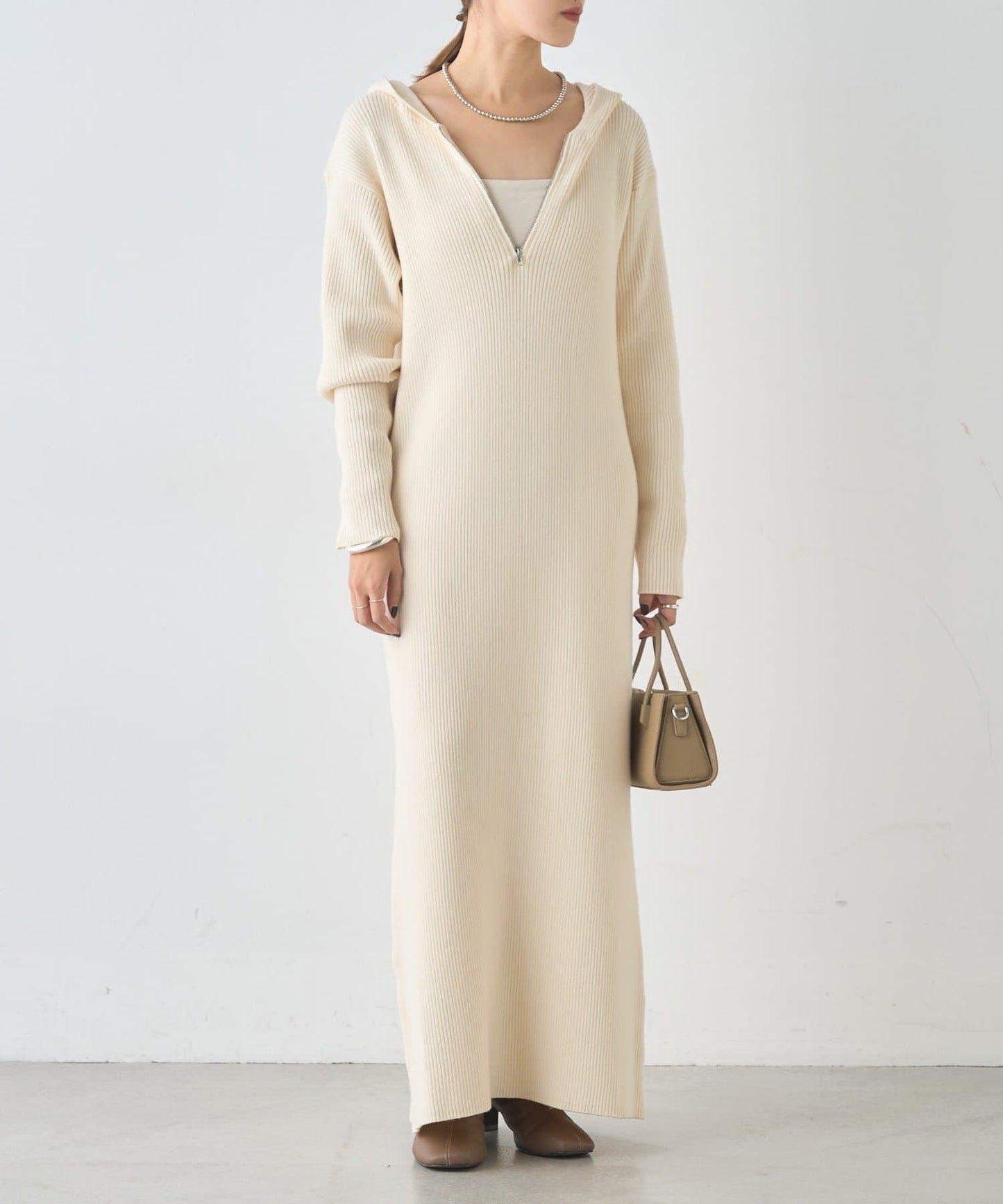 連帽拉鍊連衣裙