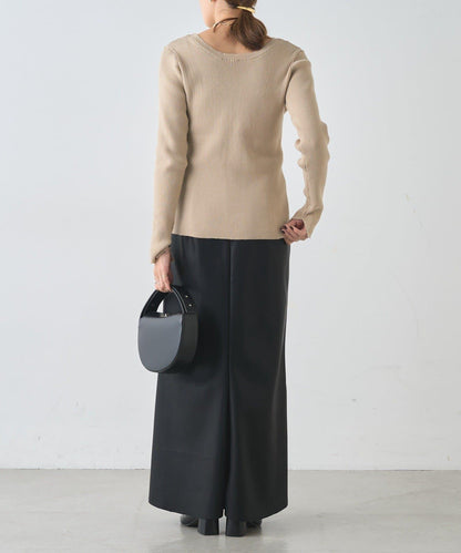 【前後兩穿設計】繫帶針織衫