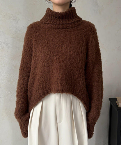 圈圈紗高領針織衫