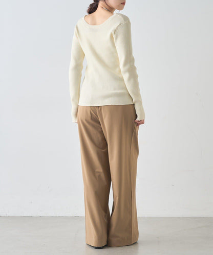 【前後兩穿設計】繫帶針織衫