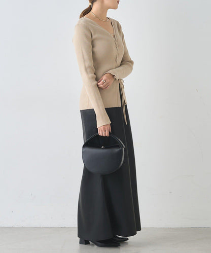 【前後兩穿設計】繫帶針織衫