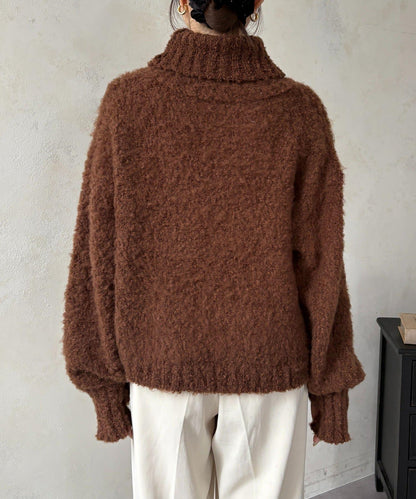 圈圈紗高領針織衫