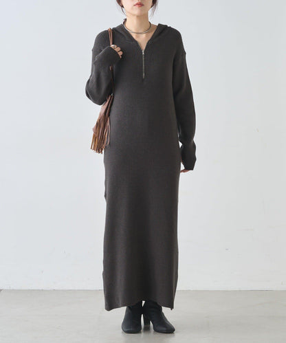 連帽拉鍊連衣裙