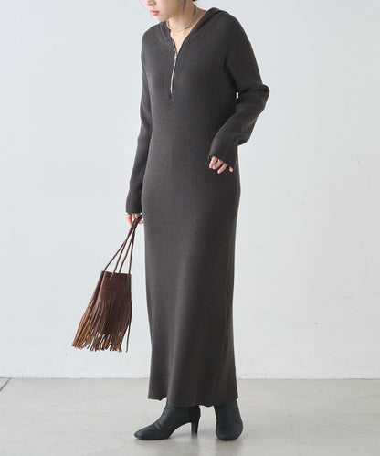 連帽拉鍊連衣裙