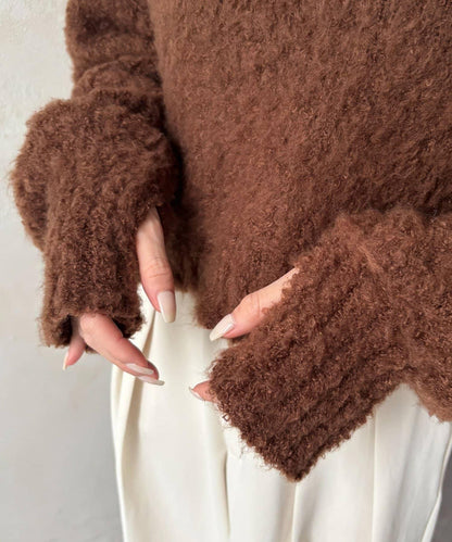 圈圈紗高領針織衫