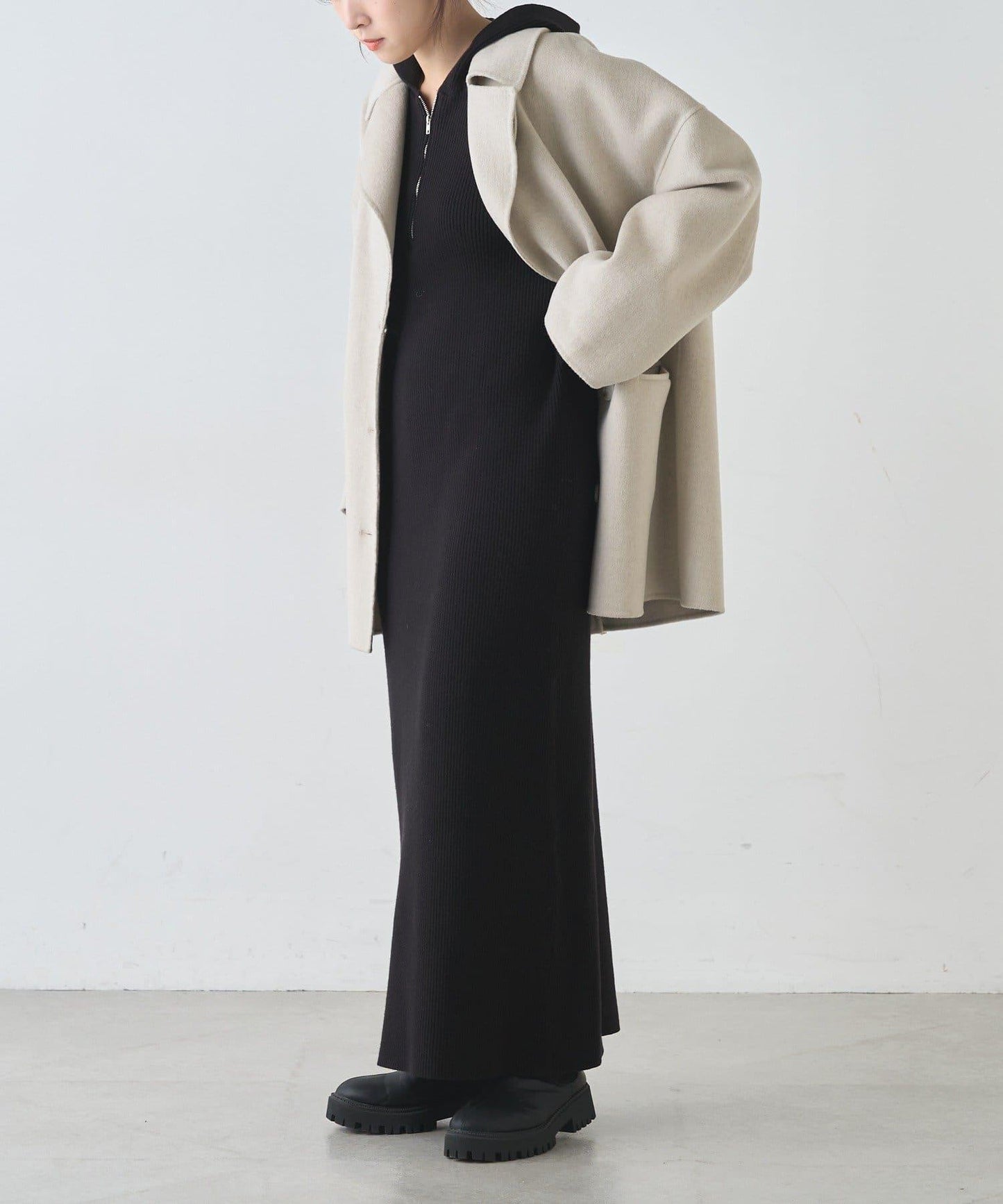 連帽拉鍊連衣裙