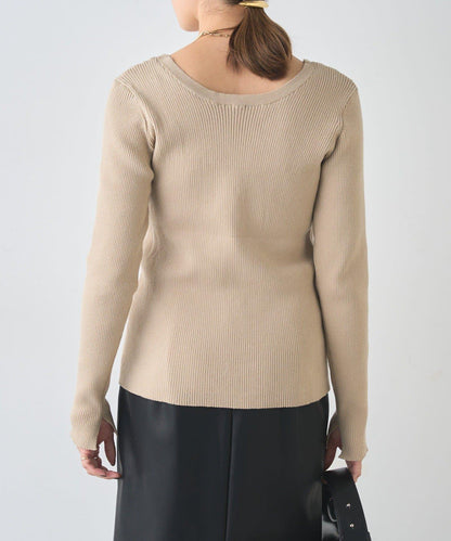 【前後兩穿設計】繫帶針織衫