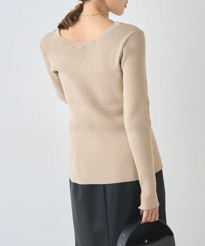 【前後兩穿設計】繫帶針織衫