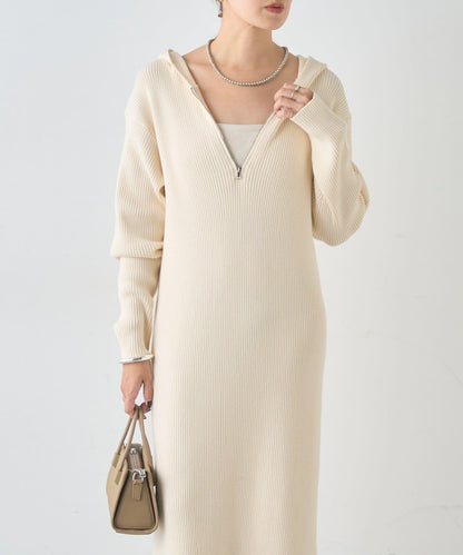 連帽拉鍊連衣裙