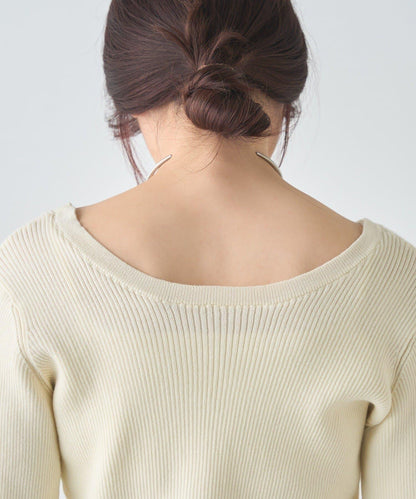 【前後兩穿設計】繫帶針織衫