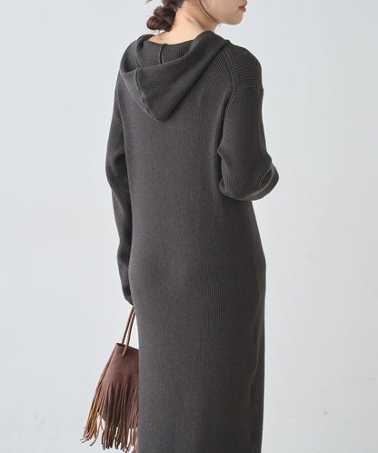 連帽拉鍊連衣裙